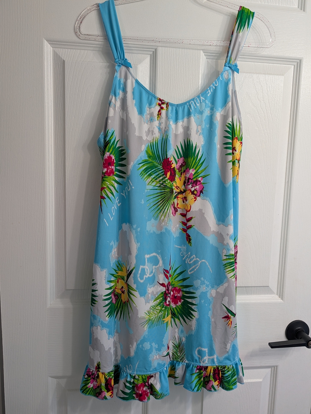 Betsey Johnson Blue Tropical Floral Nightdress
